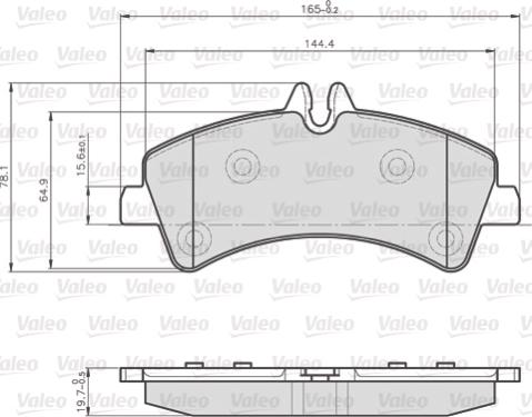 Valeo 873190 - Kit pastiglie freno, Freno a disco www.qualy.parts